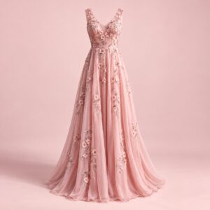 Demo — Embroidered Chiffon Dress — AI-generated sample photo